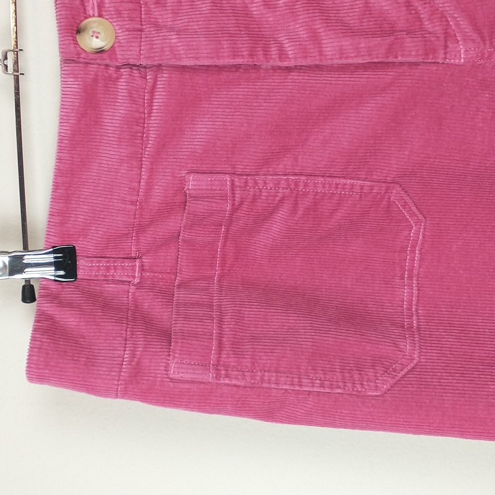 Anthropologie Maeve The Colette Pants Womens 32 Pink Wide Leg Corduroy Cropped - Picture 5 of 10